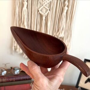 Haitian Carved Wood Scoop Vintage  (3990)